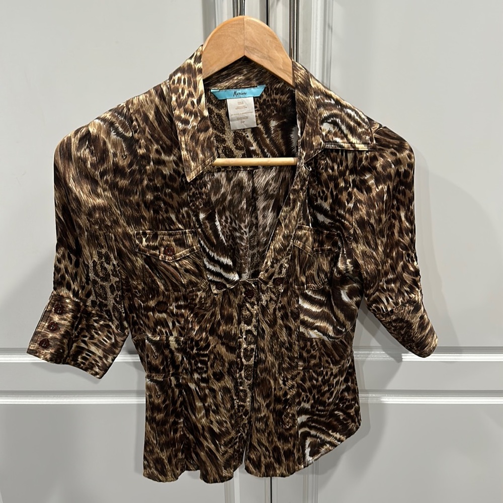 Marciano Silk leopard top size S